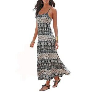 NWT Lascana Women's Crossed Strap Maxi Dress Paisley - 4